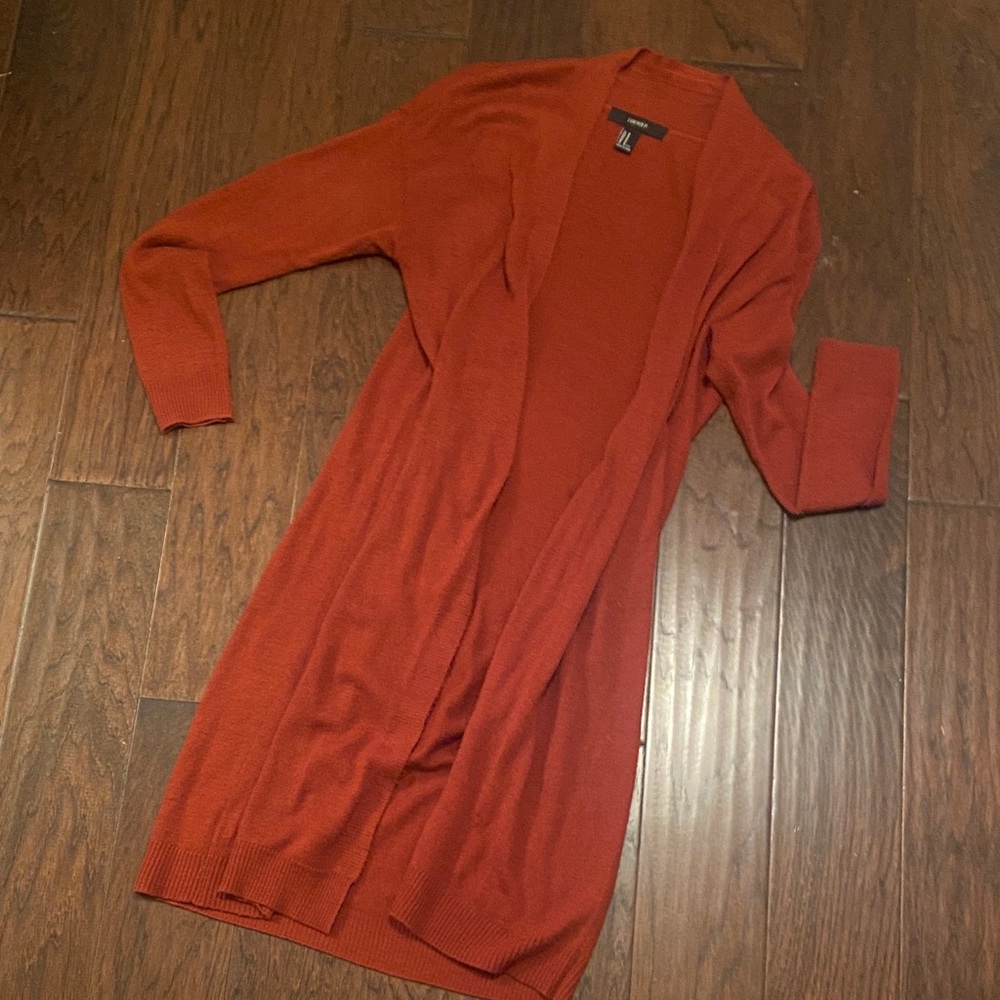 Forever 21 Burnt Orange Cardigan Sweater